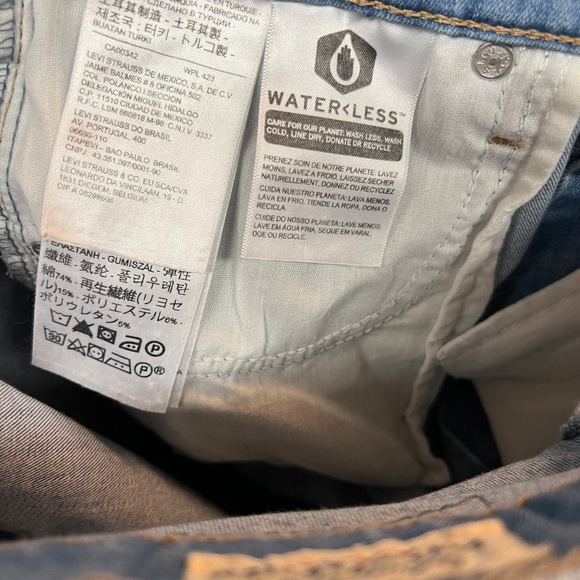 Levi's® Jeans Sculpt Hyperstretch Mile High Skinny Light Wash Stretch Zip Fly - Picture 9 of 9